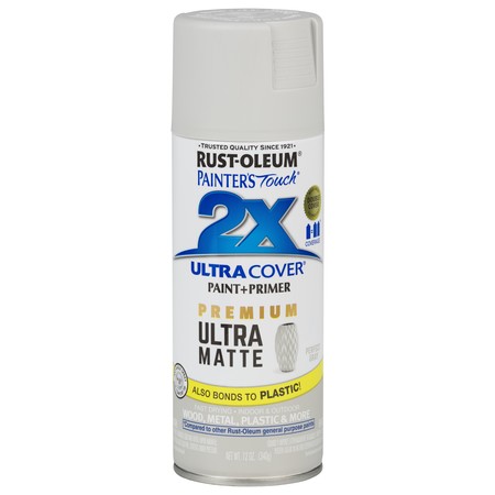 Rust-Oleum Spray Paint, Perfect Gray, Matte, 12 Oz 331184